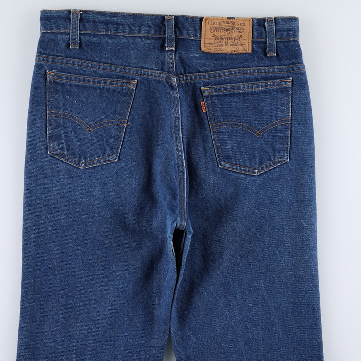 ~90'S Levi's 20517-0217 Orange Tab Bootcut Denim Pants, Made in USA, Men's W32 (approx.), Vintage cotton blue type Vintage Second Hand