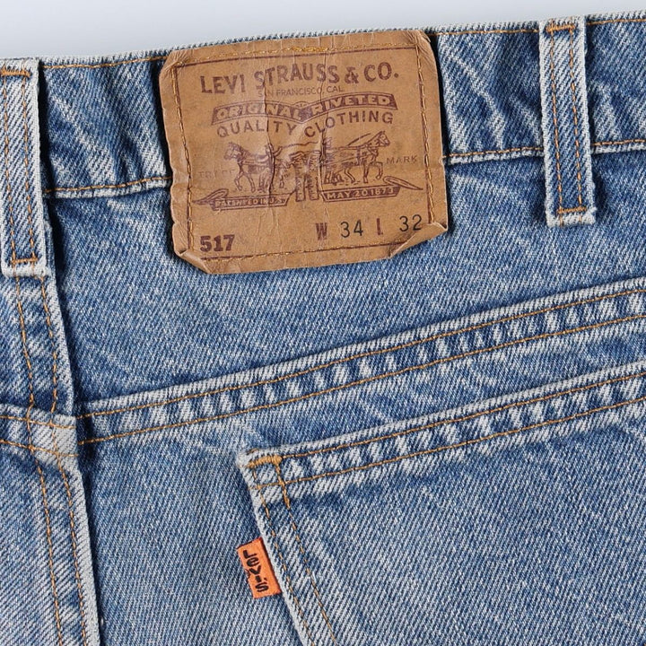 90'S Levi's 20517-0217 Orange Tab Bootcut Denim Pants Made in USA Men's W33 Vintage cotton blue type Vintage Second Hand