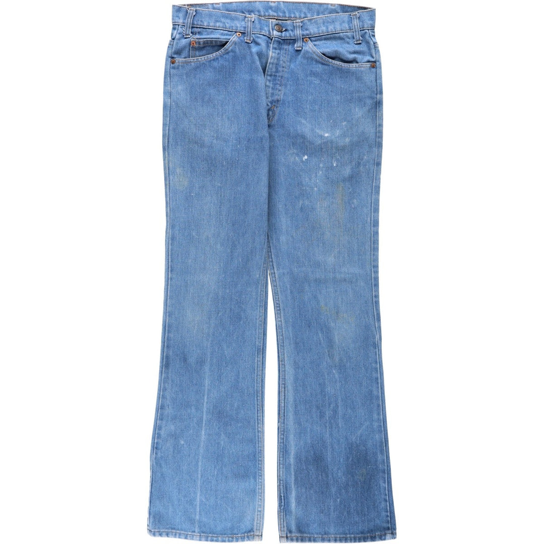 1970'S Levi's 517-0917 Orange Tab Bootcut Denim Pants, Made in USA, Men's Size W33 (approx.), Vintage cotton blue type Vintage Second Hand