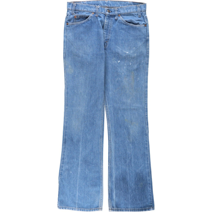1970'S Levi's 517-0917 Orange Tab Bootcut Denim Pants, Made in USA, Men's Size W33 (approx.), Vintage cotton blue type Vintage Second Hand