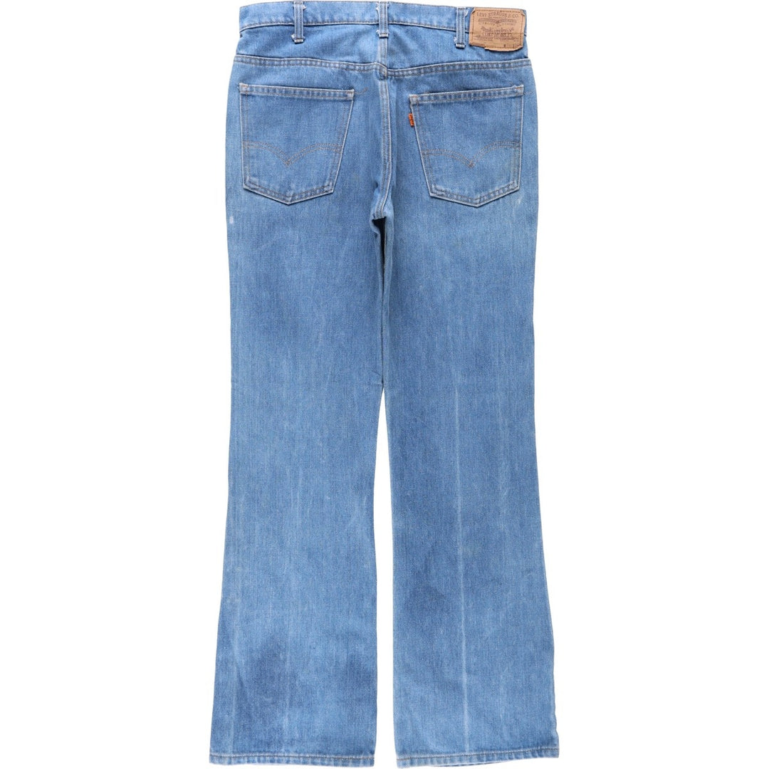 1970'S Levi's 517-0917 Orange Tab Bootcut Denim Pants, Made in USA, Men's Size W33 (approx.), Vintage cotton blue type Vintage Second Hand