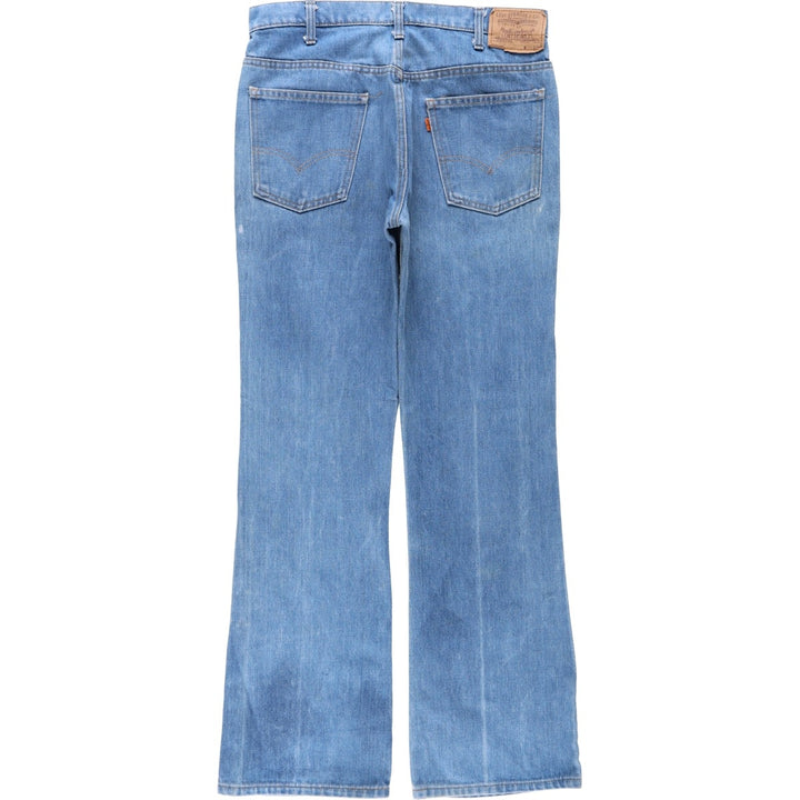 1970'S Levi's 517-0917 Orange Tab Bootcut Denim Pants, Made in USA, Men's Size W33 (approx.), Vintage cotton blue type Vintage Second Hand
