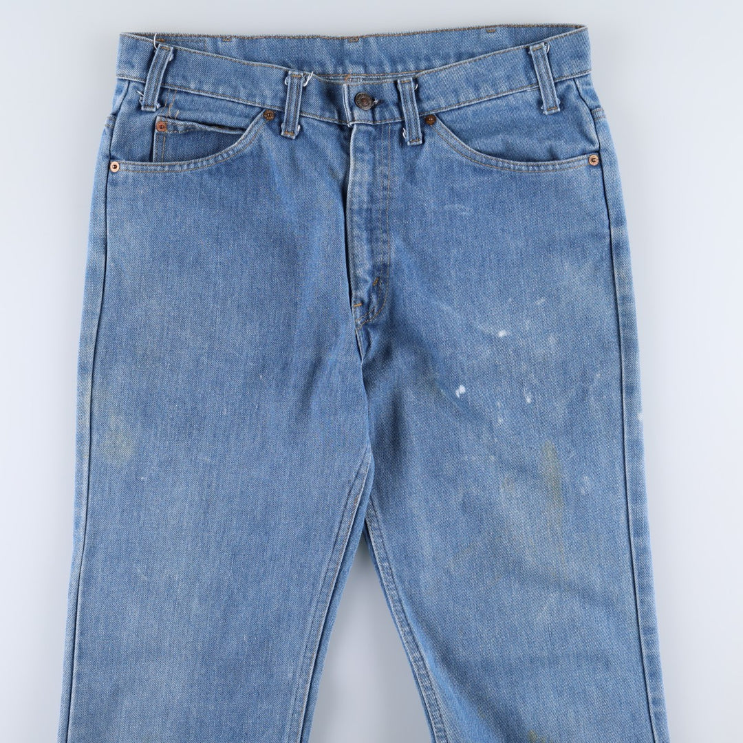 1970'S Levi's 517-0917 Orange Tab Bootcut Denim Pants, Made in USA, Men's Size W33 (approx.), Vintage cotton blue type Vintage Second Hand