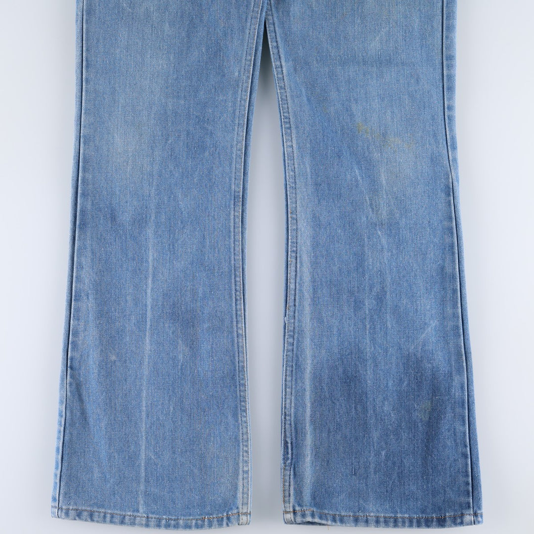 1970'S Levi's 517-0917 Orange Tab Bootcut Denim Pants, Made in USA, Men's Size W33 (approx.), Vintage cotton blue type Vintage Second Hand
