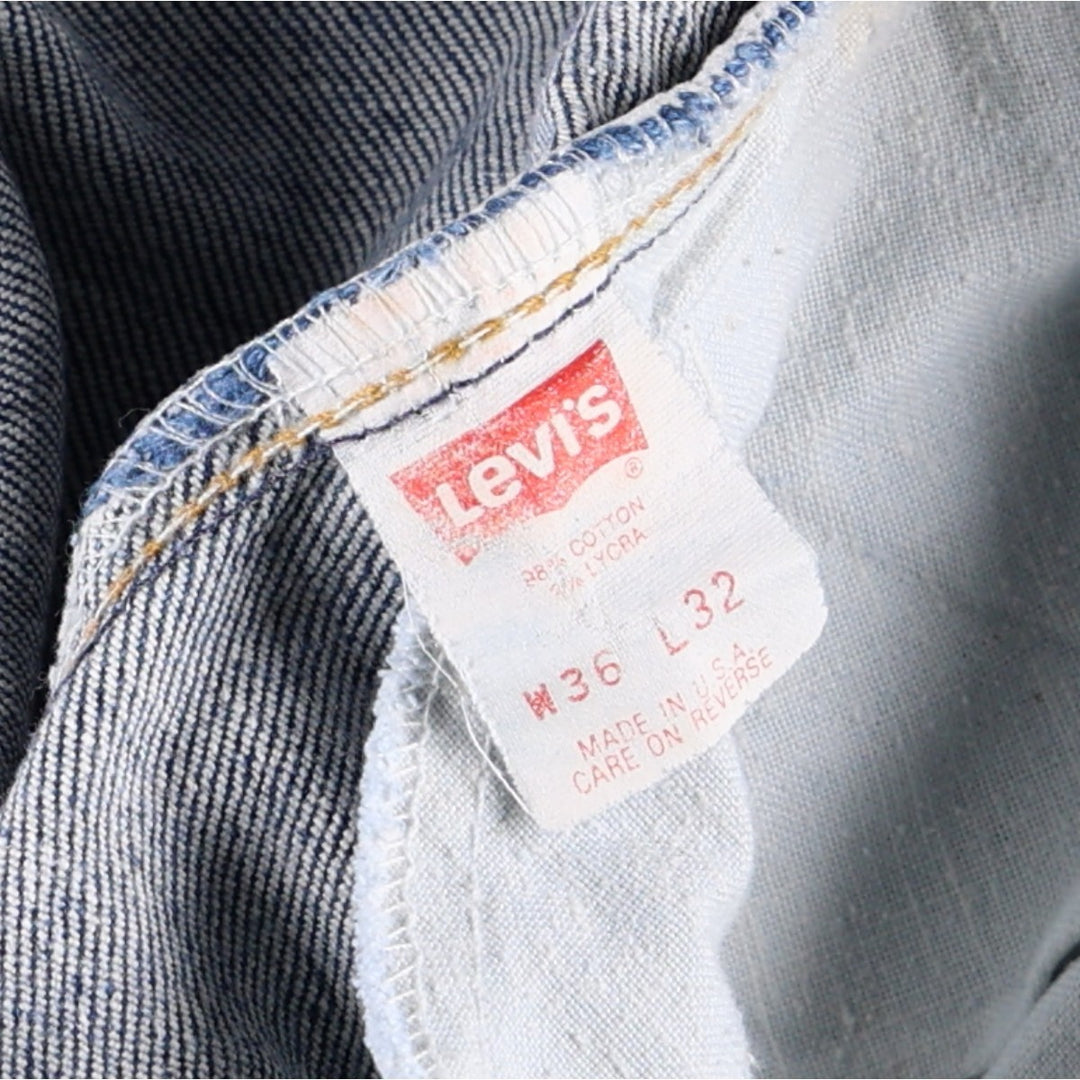 1990'S Levi's 40517-3616 Orange Tab Bootcut Denim Pants, Made in USA, Men's W35 (approx.), Vintage cotton blue type Vintage Second Hand