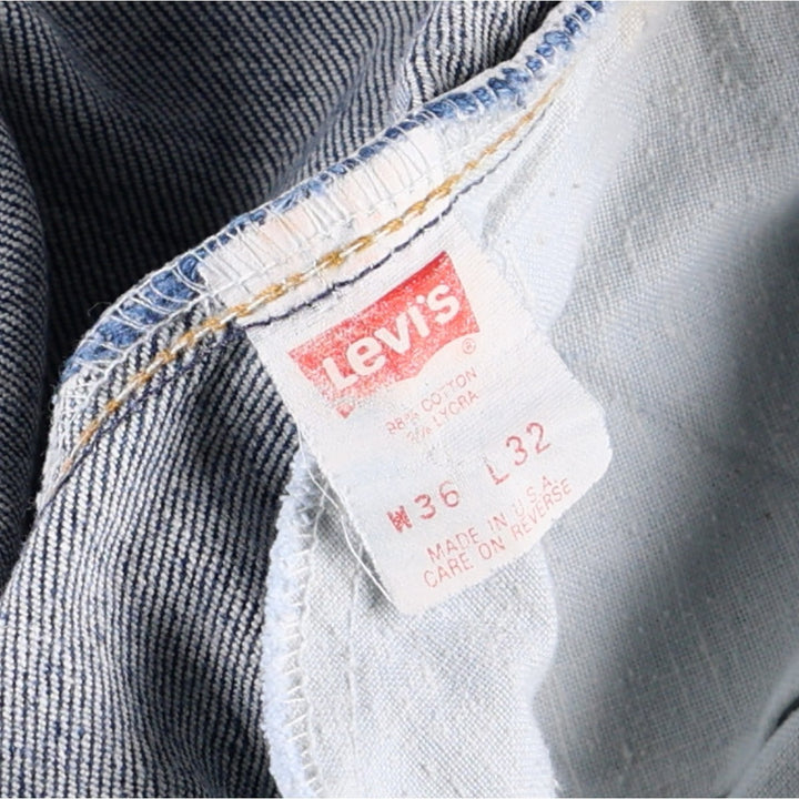 1990'S Levi's 40517-3616 Orange Tab Bootcut Denim Pants, Made in USA, Men's W35 (approx.), Vintage cotton blue type Vintage Second Hand