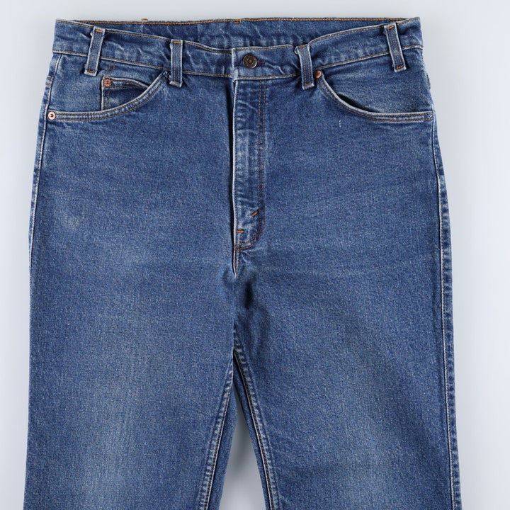 1990'S Levi's 40517-3616 Orange Tab Bootcut Denim Pants, Made in USA, Men's W35 (approx.), Vintage cotton blue type Vintage Second Hand