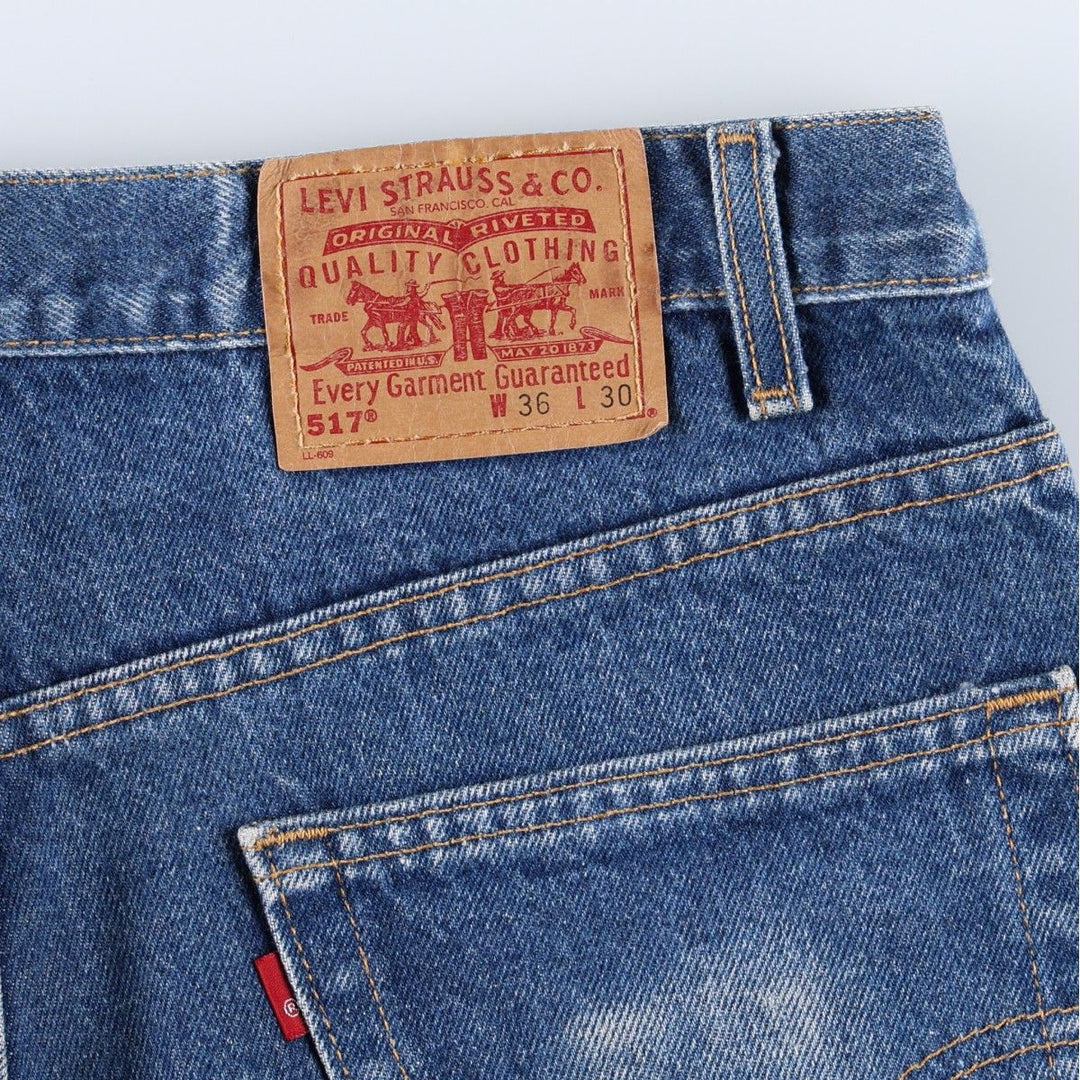00'S Levi's 517 BOOT CUT Bootcut Denim Pants Made in USA Men's W35 cotton blue type Vintage Second Hand