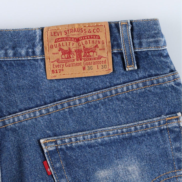 00'S Levi's 517 BOOT CUT Bootcut Denim Pants Made in USA Men's W35 cotton blue type Vintage Second Hand