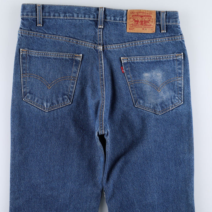 00'S Levi's 517 BOOT CUT Bootcut Denim Pants Made in USA Men's W35 cotton blue type Vintage Second Hand