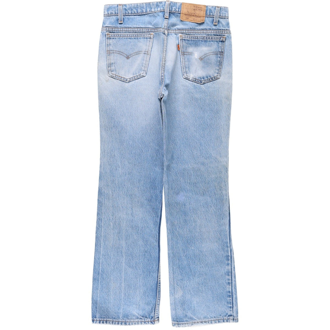 ~1990'S Levi's 517 Orange Tab Bootcut Denim Pants, Made in USA, Men's W32 (approx.), Vintage unclear blue type Vintage Second Hand