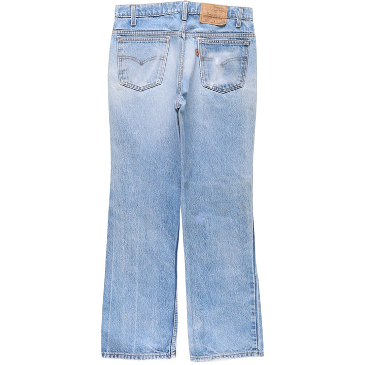 ~1990'S Levi's 517 Orange Tab Bootcut Denim Pants, Made in USA, Men's W32 (approx.), Vintage unclear blue type Vintage Second Hand