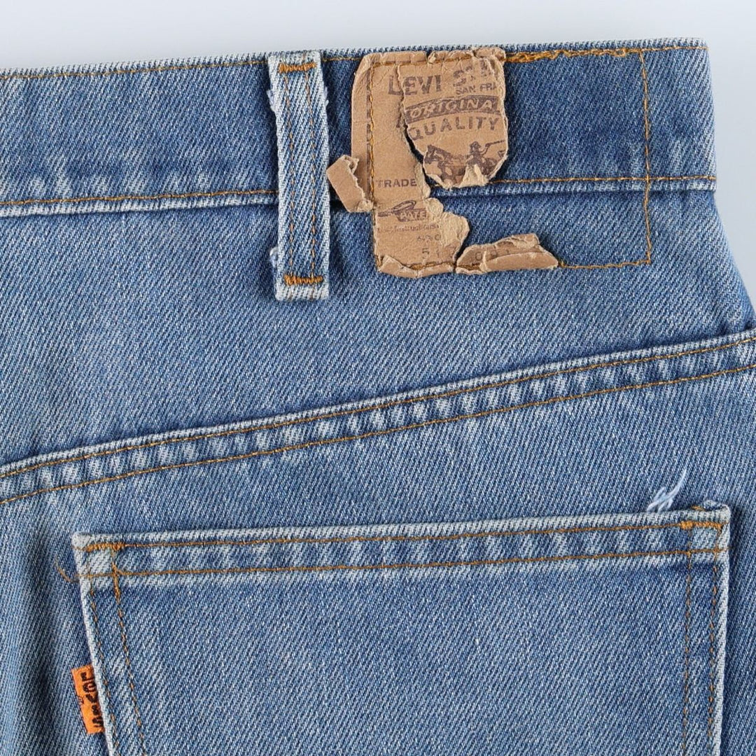 ~1990'S Levi's 517-0917 Orange Tab Bootcut Denim Pants, Men's W37 (approx.), Vintage unclear blue type Vintage Second Hand