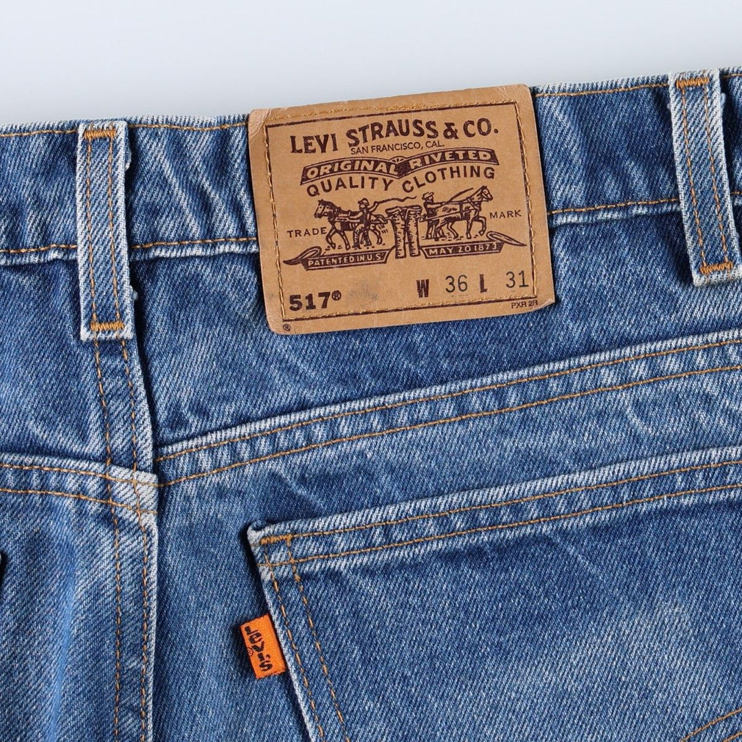 90'S Levi's 20517-0217 Orange Tab Bootcut Denim Pants Made in USA Men's W35 Vintage cotton blue type Vintage Second Hand