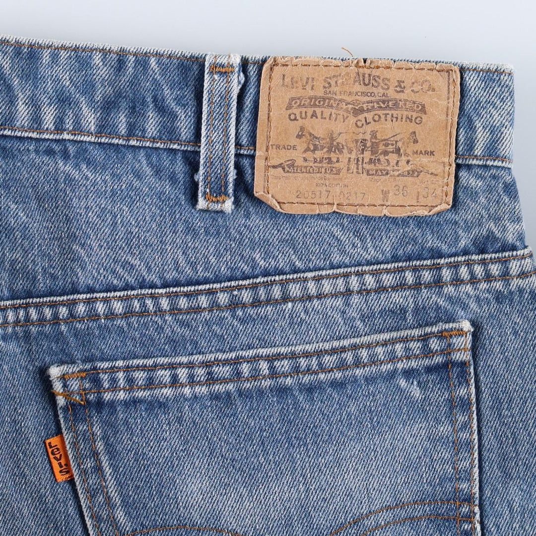 ~90'S Levi's 20517-0217 Orange Tab Bootcut Denim Pants Made in USA Men's W35 Vintage cotton blue type Vintage Second Hand