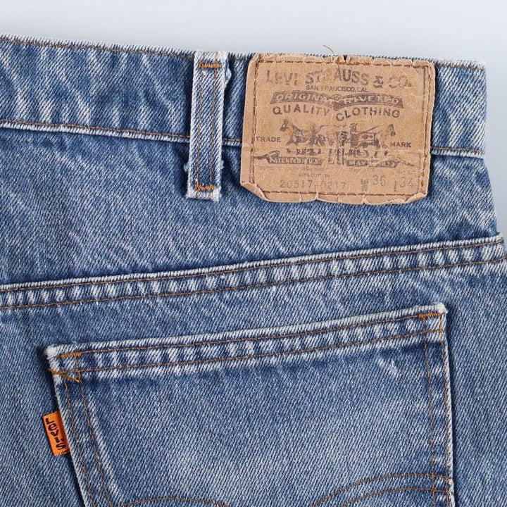 ~90'S Levi's 20517-0217 Orange Tab Bootcut Denim Pants Made in USA Men's W35 Vintage cotton blue type Vintage Second Hand