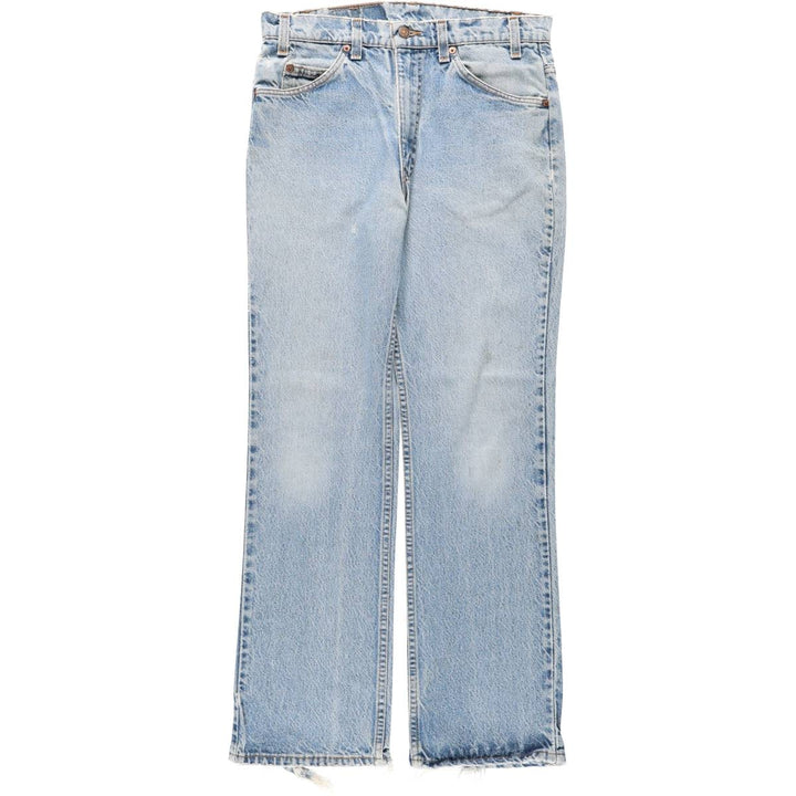 Levi's 517 Orange Tab Bootcut Denim Pants, Made in USA, Men's Size W31 (approx.), Vintage cotton blue type Vintage Second Hand