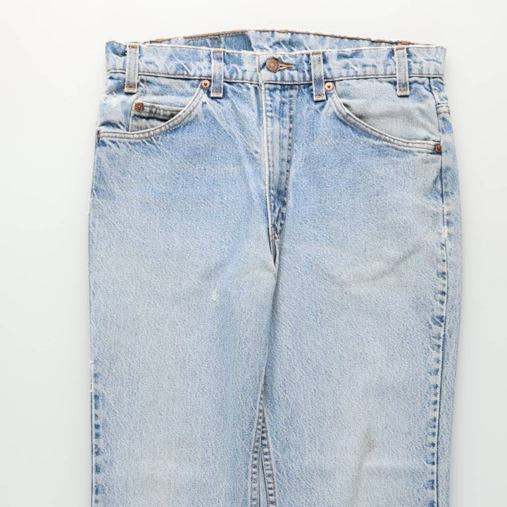 Levi's 517 Orange Tab Bootcut Denim Pants, Made in USA, Men's Size W31 (approx.), Vintage cotton blue type Vintage Second Hand