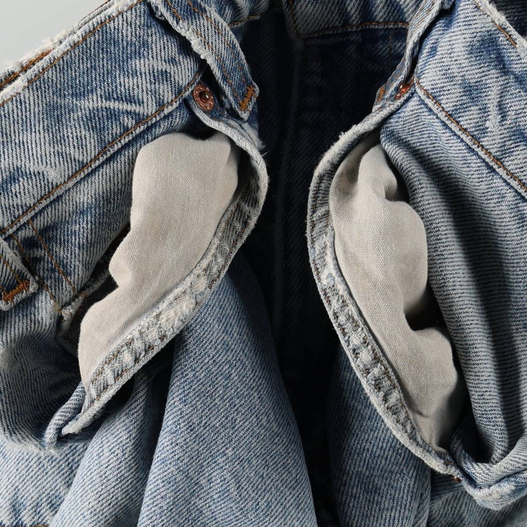 Levi's 517 Orange Tab Bootcut Denim Pants, Made in USA, Men's Size W31 (approx.), Vintage cotton blue type Vintage Second Hand