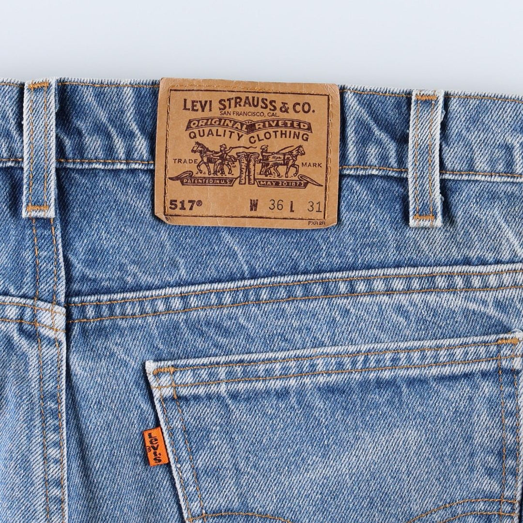 90'S Levi's 20517-0217 Orange Tab Bootcut Denim Pants, Made in USA, Men's Size 36, Vintage cotton blue type Vintage Second Hand