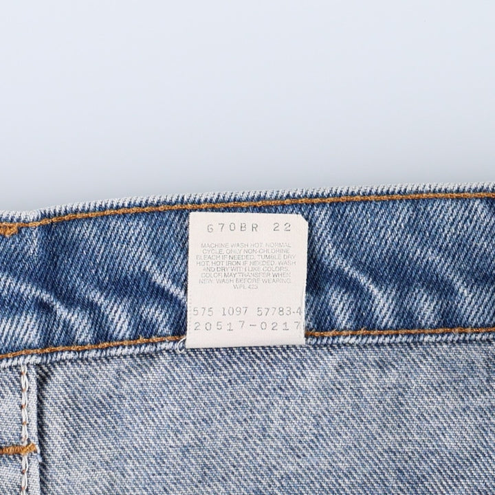 90'S Levi's 20517-0217 Orange Tab Bootcut Denim Pants, Made in USA, Men's Size 36, Vintage cotton blue type Vintage Second Hand