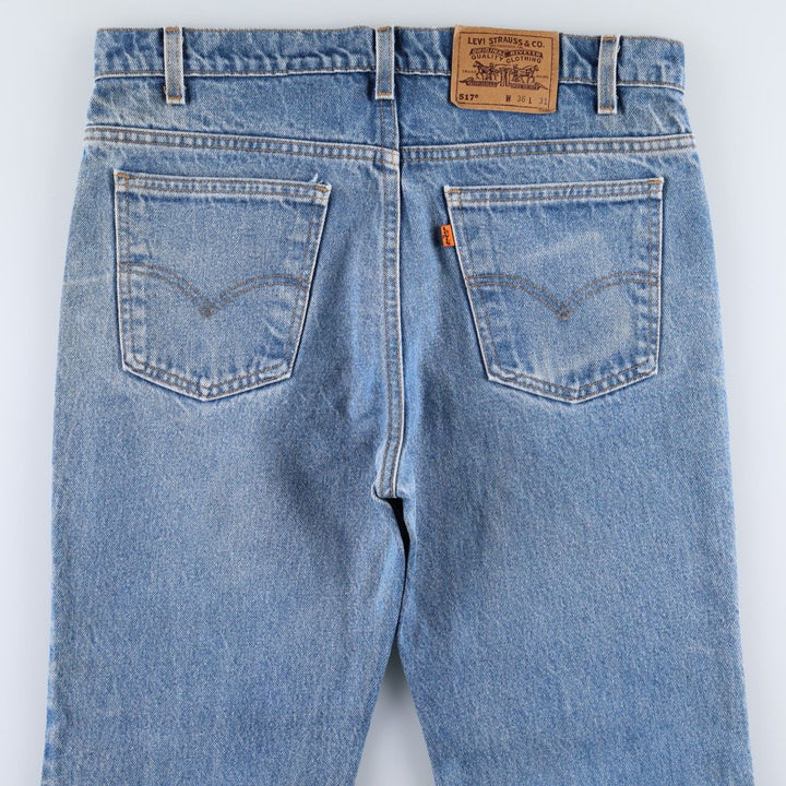 90'S Levi's 20517-0217 Orange Tab Bootcut Denim Pants, Made in USA, Men's Size 36, Vintage cotton blue type Vintage Second Hand