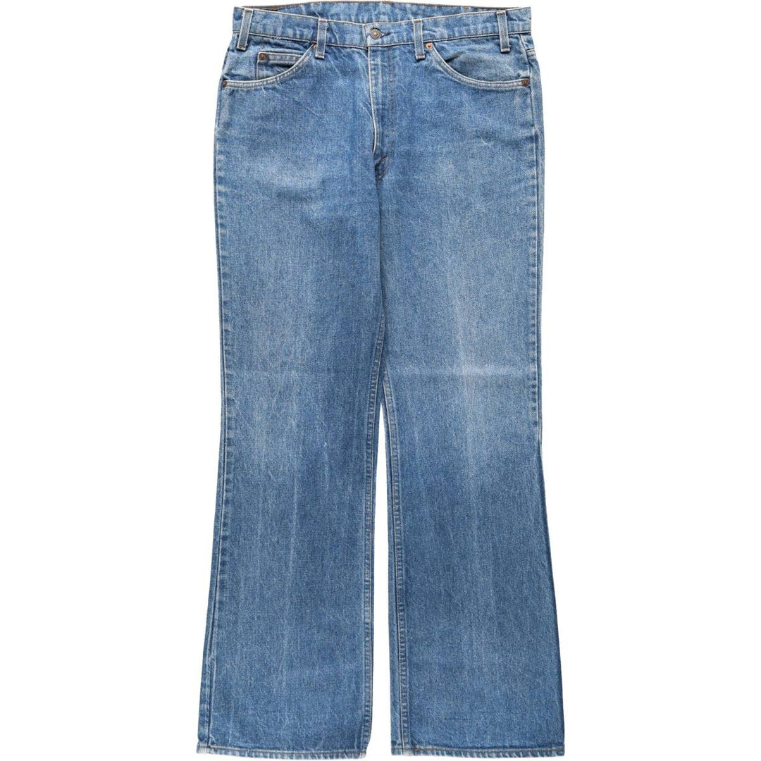 70s-80'S Levi's 20517 0217 Orange Tab Bootcut Denim Pants, Men's W35 (approx.), Vintage unclear blue type Vintage Second Hand
