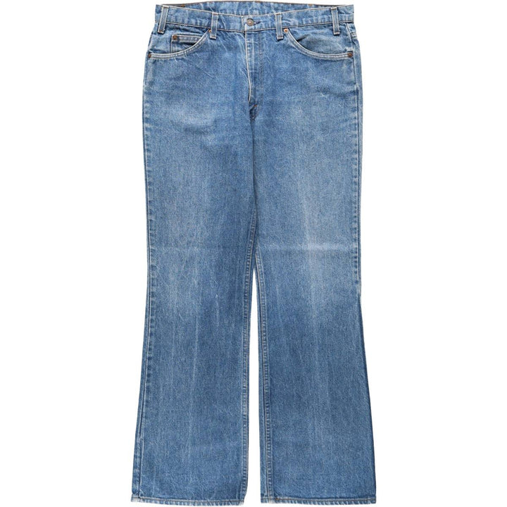 70s-80'S Levi's 20517 0217 Orange Tab Bootcut Denim Pants, Men's W35 (approx.), Vintage unclear blue type Vintage Second Hand