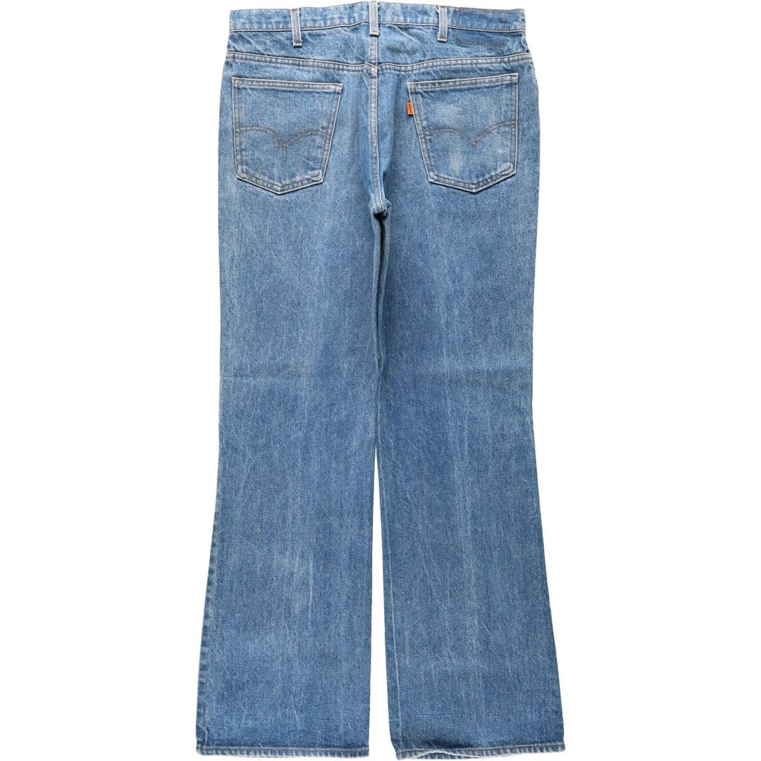 70s-80'S Levi's 20517 0217 Orange Tab Bootcut Denim Pants, Men's W35 (approx.), Vintage unclear blue type Vintage Second Hand