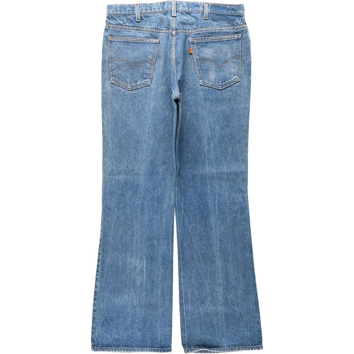 70s-80'S Levi's 20517 0217 Orange Tab Bootcut Denim Pants, Men's W35 (approx.), Vintage unclear blue type Vintage Second Hand