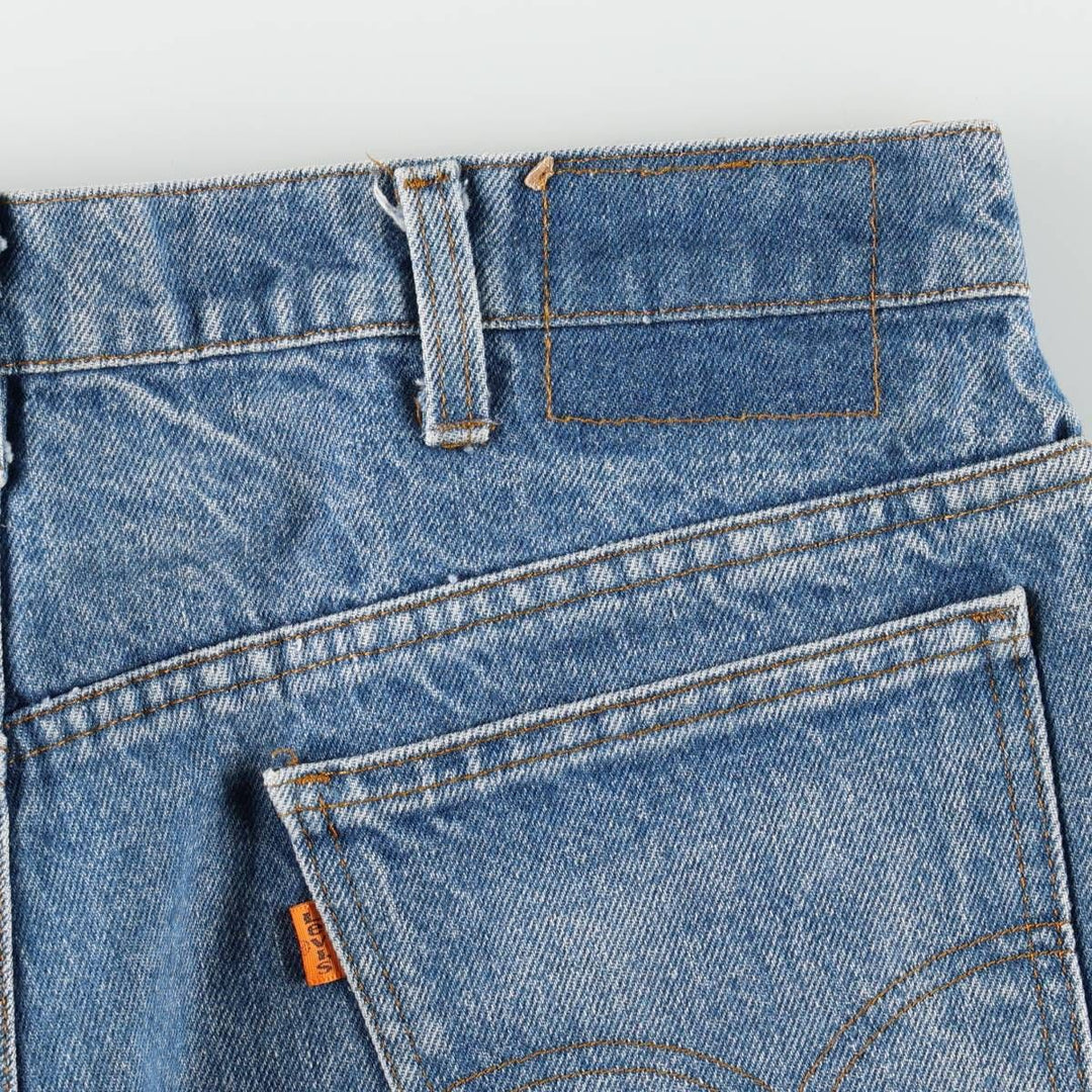 70s-80'S Levi's 20517 0217 Orange Tab Bootcut Denim Pants, Men's W35 (approx.), Vintage unclear blue type Vintage Second Hand