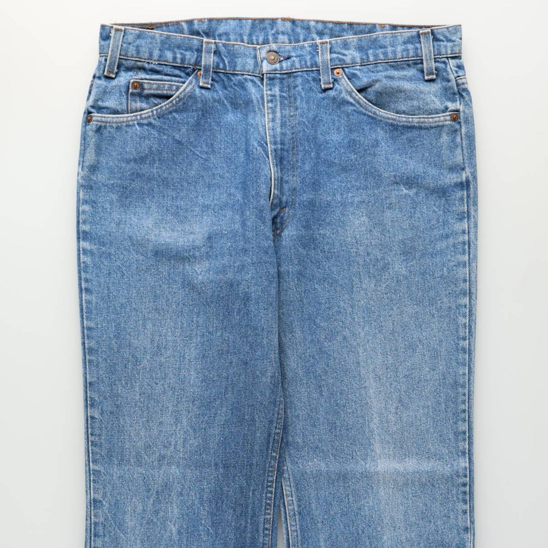 70s-80'S Levi's 20517 0217 Orange Tab Bootcut Denim Pants, Men's W35 (approx.), Vintage unclear blue type Vintage Second Hand