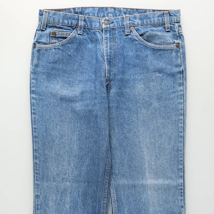 70s-80'S Levi's 20517 0217 Orange Tab Bootcut Denim Pants, Men's W35 (approx.), Vintage unclear blue type Vintage Second Hand
