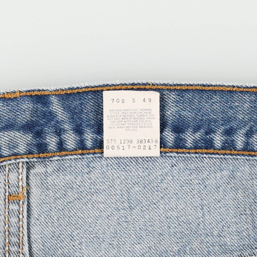 Levi's 517-0217 Bootcut Denim Pants, Made in USA, Men's Size W36 (approx.), Vintage cotton blue type Vintage Second Hand