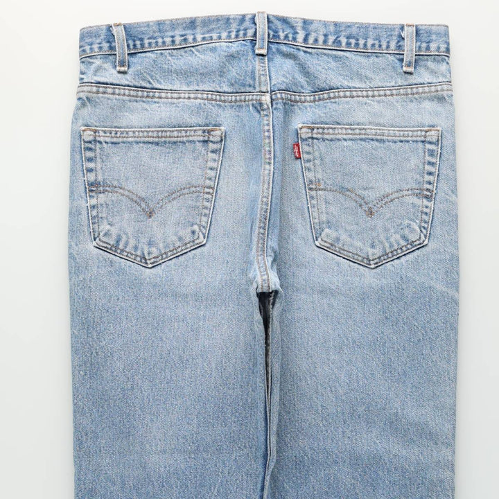 Levi's 517-0217 Bootcut Denim Pants, Made in USA, Men's Size W36 (approx.), Vintage cotton blue type Vintage Second Hand