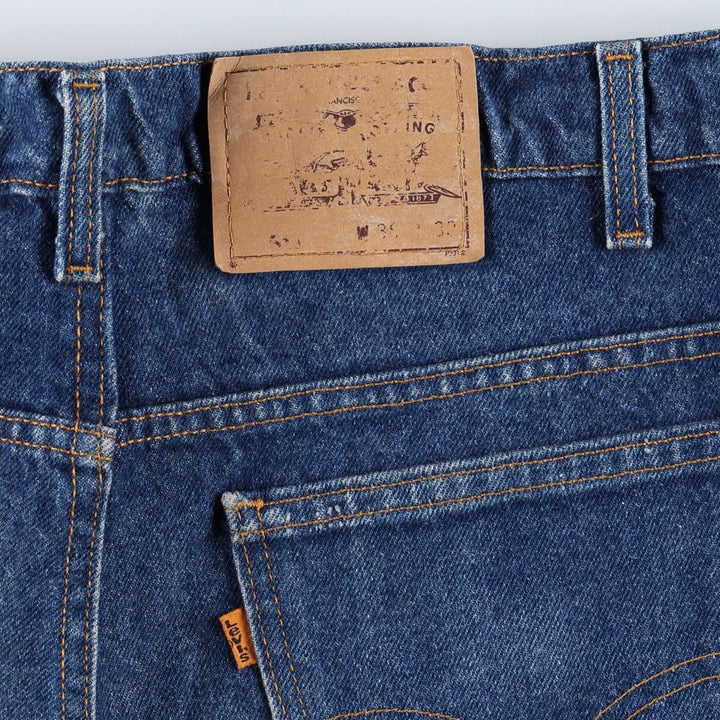 90'S Levi's Orange Tab Bootcut Denim Pants, Made in USA, Men's, Size 36, Vintage cotton blue type Vintage Second Hand
