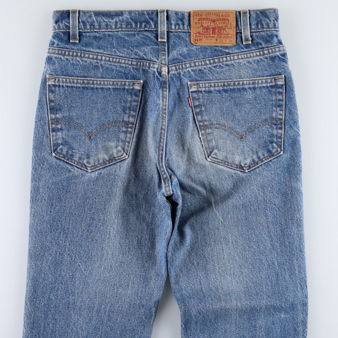 90'S Levi's bootcut denim pants, made in USA, men's size W32 (approx.), vintage. cotton blue type Vintage Second Hand