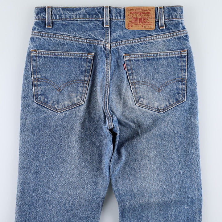 90'S Levi's bootcut denim pants, made in USA, men's size W32 (approx.), vintage. cotton blue type Vintage Second Hand