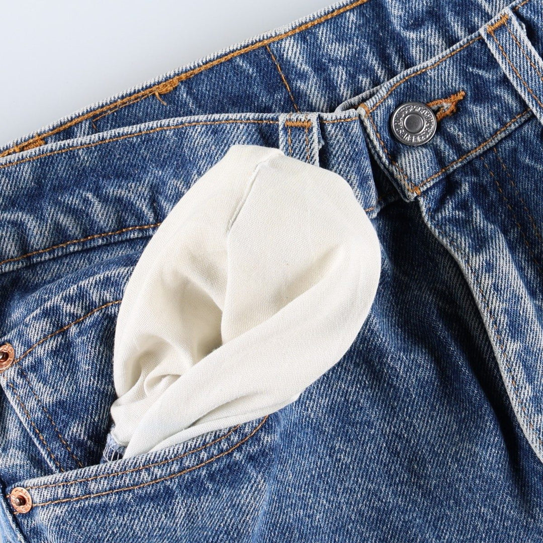 90'S Levi's bootcut denim pants, made in USA, men's size W32 (approx.), vintage. cotton blue type Vintage Second Hand