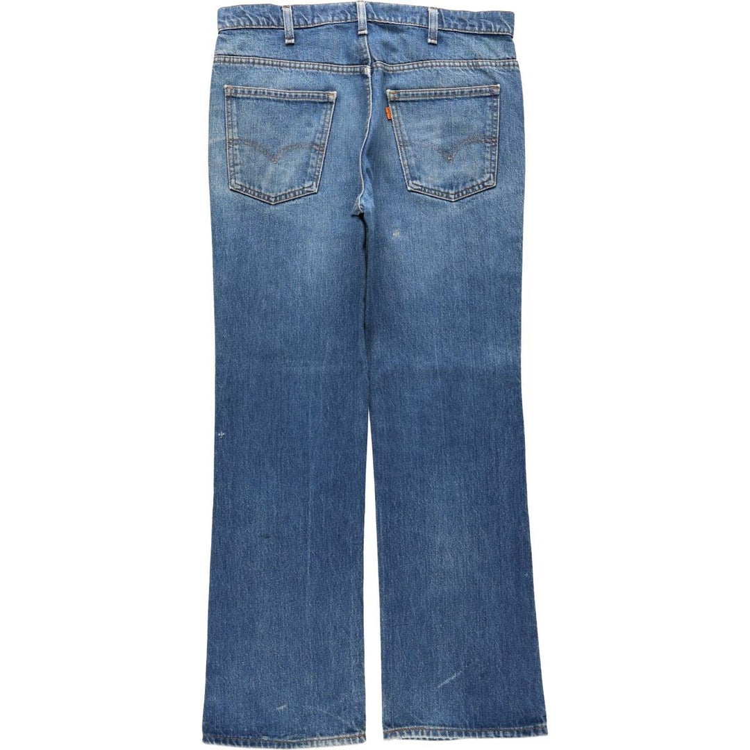 1980'S Levi's 20517 0217 Orange Tab Bootcut Denim Pants, Made in USA, Men's W35 (approx.), Vintage unclear blue type Vintage Second Hand