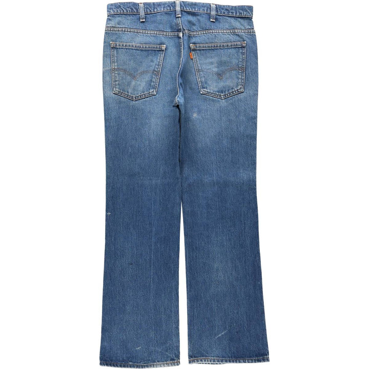 1980'S Levi's 20517 0217 Orange Tab Bootcut Denim Pants, Made in USA, Men's W35 (approx.), Vintage unclear blue type Vintage Second Hand
