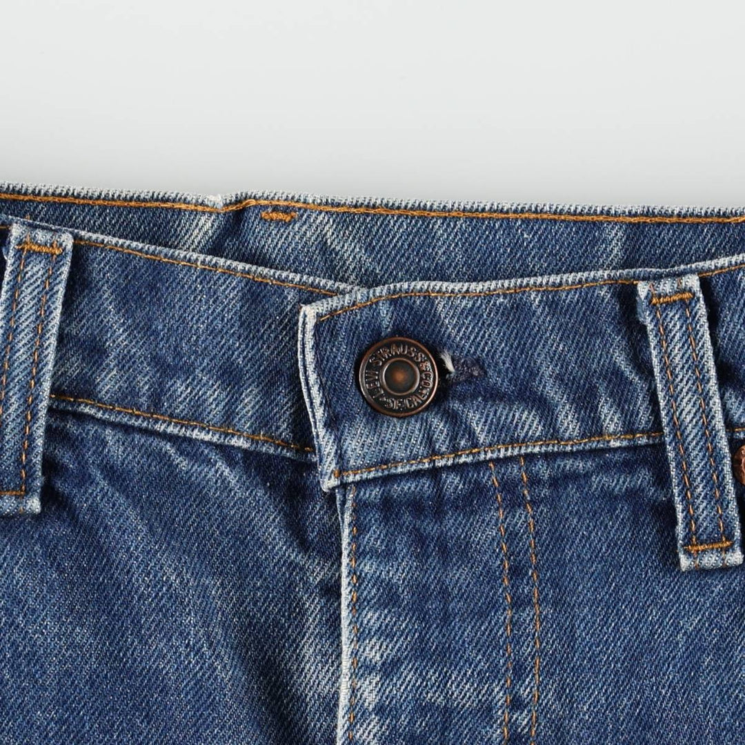 1980'S Levi's 20517 0217 Orange Tab Bootcut Denim Pants, Made in USA, Men's W35 (approx.), Vintage unclear blue type Vintage Second Hand