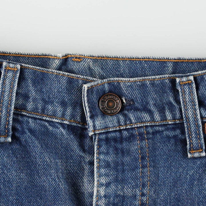 1980'S Levi's 20517 0217 Orange Tab Bootcut Denim Pants, Made in USA, Men's W35 (approx.), Vintage unclear blue type Vintage Second Hand