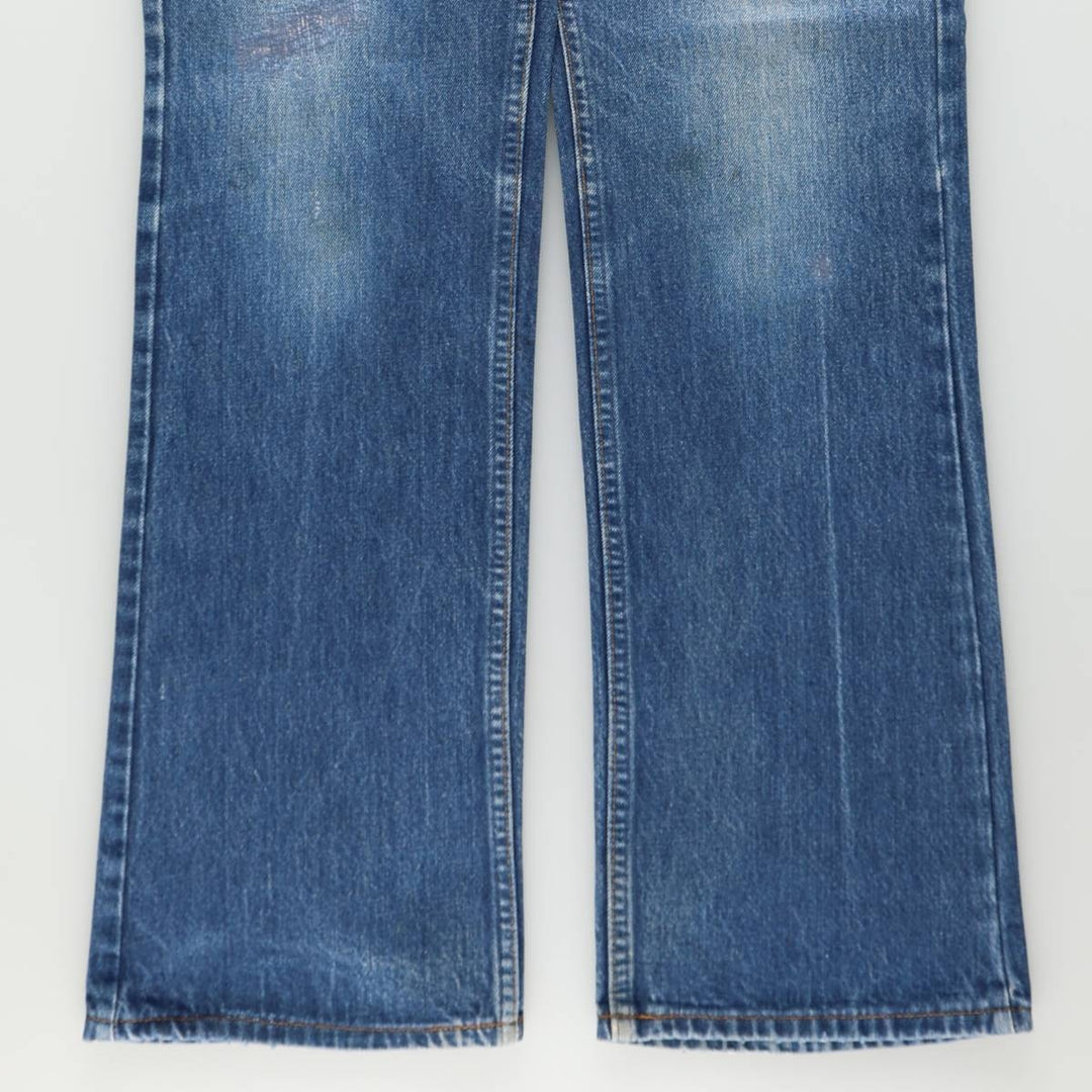 1980'S Levi's 20517 0217 Orange Tab Bootcut Denim Pants, Made in USA, Men's W35 (approx.), Vintage unclear blue type Vintage Second Hand