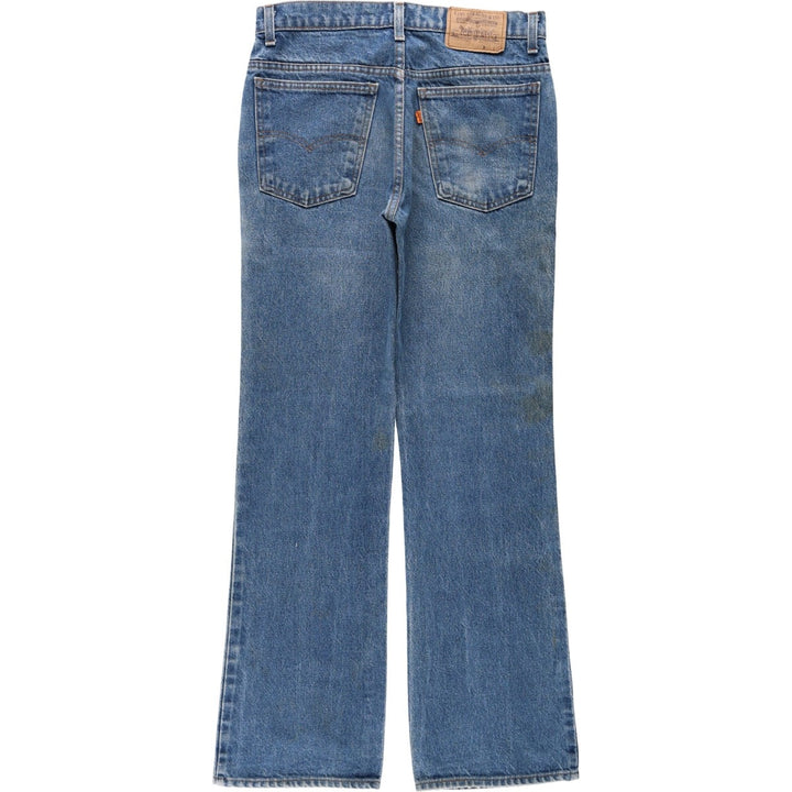 1990'S Levi's 20517 0217 Orange Tab Bootcut Denim Pants, Made in USA, Men's W30 (approx.), Vintage cotton blue type Vintage Second Hand