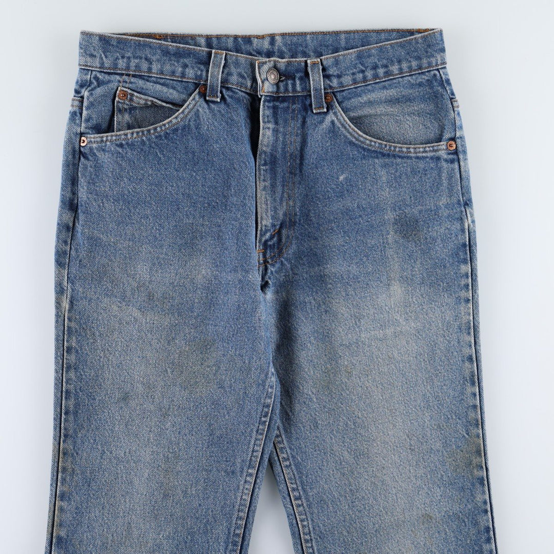 1990'S Levi's 20517 0217 Orange Tab Bootcut Denim Pants, Made in USA, Men's W30 (approx.), Vintage cotton blue type Vintage Second Hand