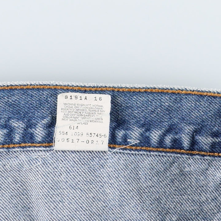 1990'S Levi's 00517-0217 Bootcut Denim Pants, Made in USA, Men's Size W33 (approx.), Vintage cotton blue type Vintage Second Hand