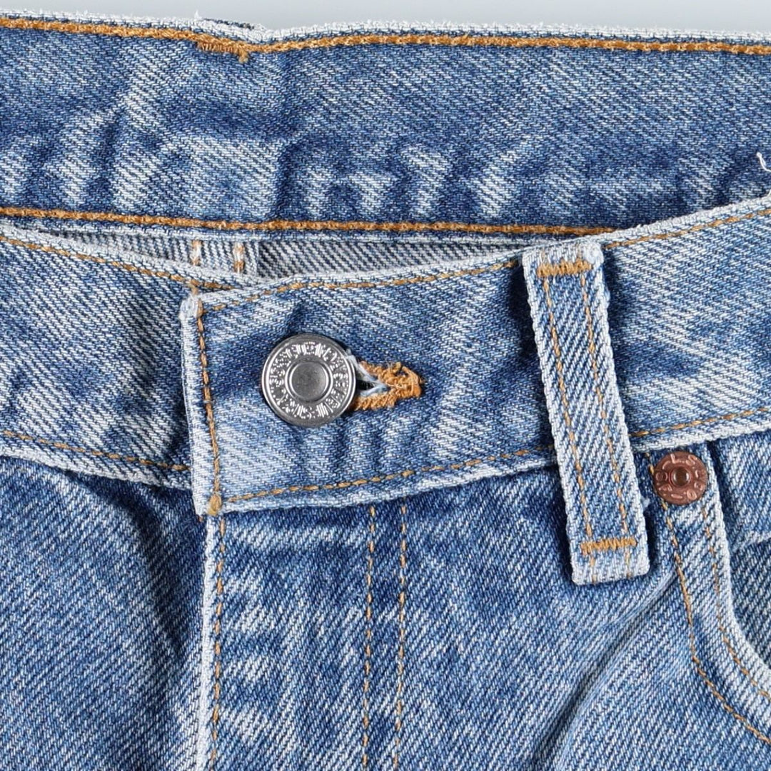 1990'S Levi's 00517-0217 Bootcut Denim Pants, Made in USA, Men's Size W33 (approx.), Vintage cotton blue type Vintage Second Hand