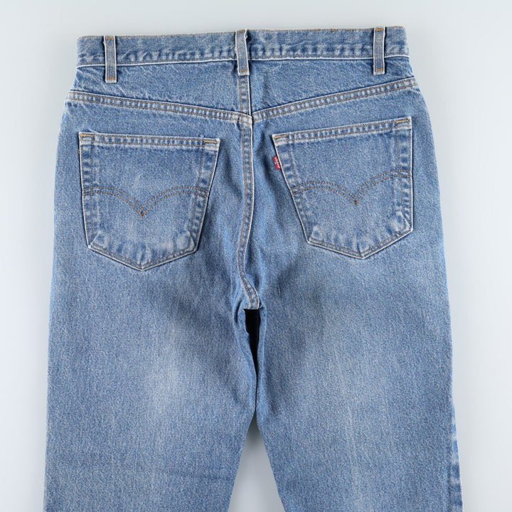 1990'S Levi's 00517-0217 Bootcut Denim Pants, Made in USA, Men's Size W33 (approx.), Vintage cotton blue type Vintage Second Hand