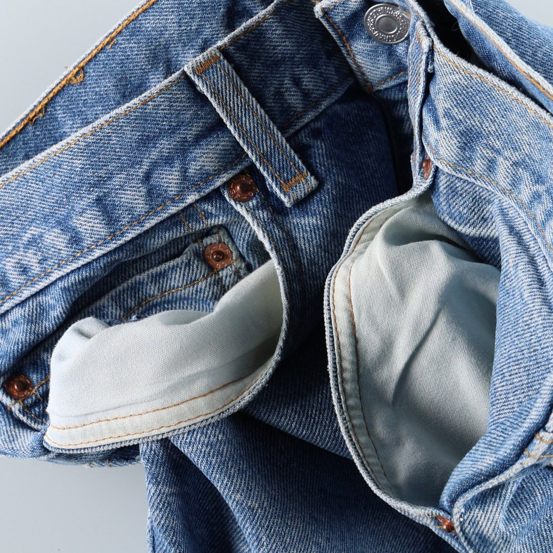 1990'S Levi's 00517-0217 Bootcut Denim Pants, Made in USA, Men's Size W33 (approx.), Vintage cotton blue type Vintage Second Hand